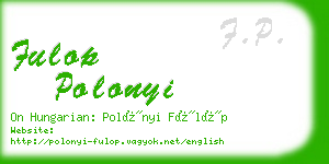 fulop polonyi business card